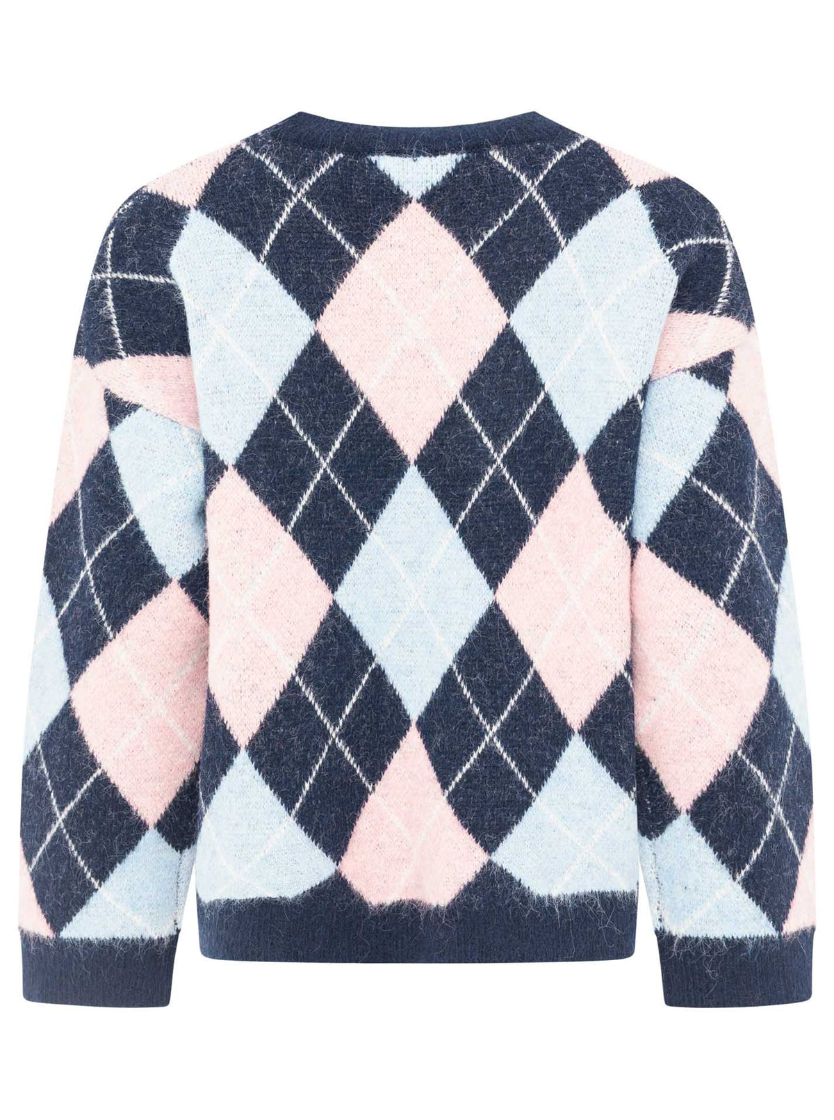 Zwillingsherz Pullover BIG ARGYLE in Marine – Ansicht 4