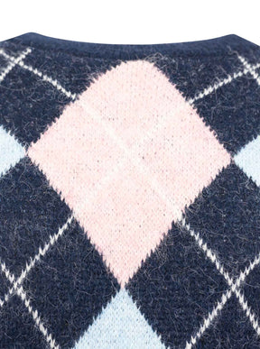 Zwillingsherz Pullover BIG ARGYLE in Marine – Ansicht 5