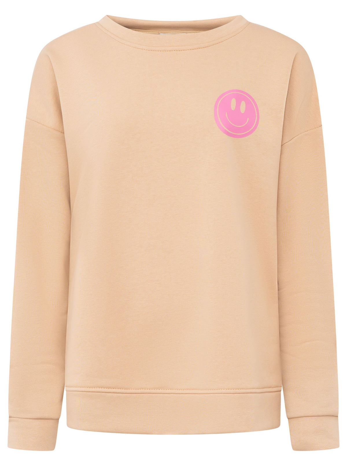 Zwillingsherz Pullover Big Smile in Beige – Hauptansicht