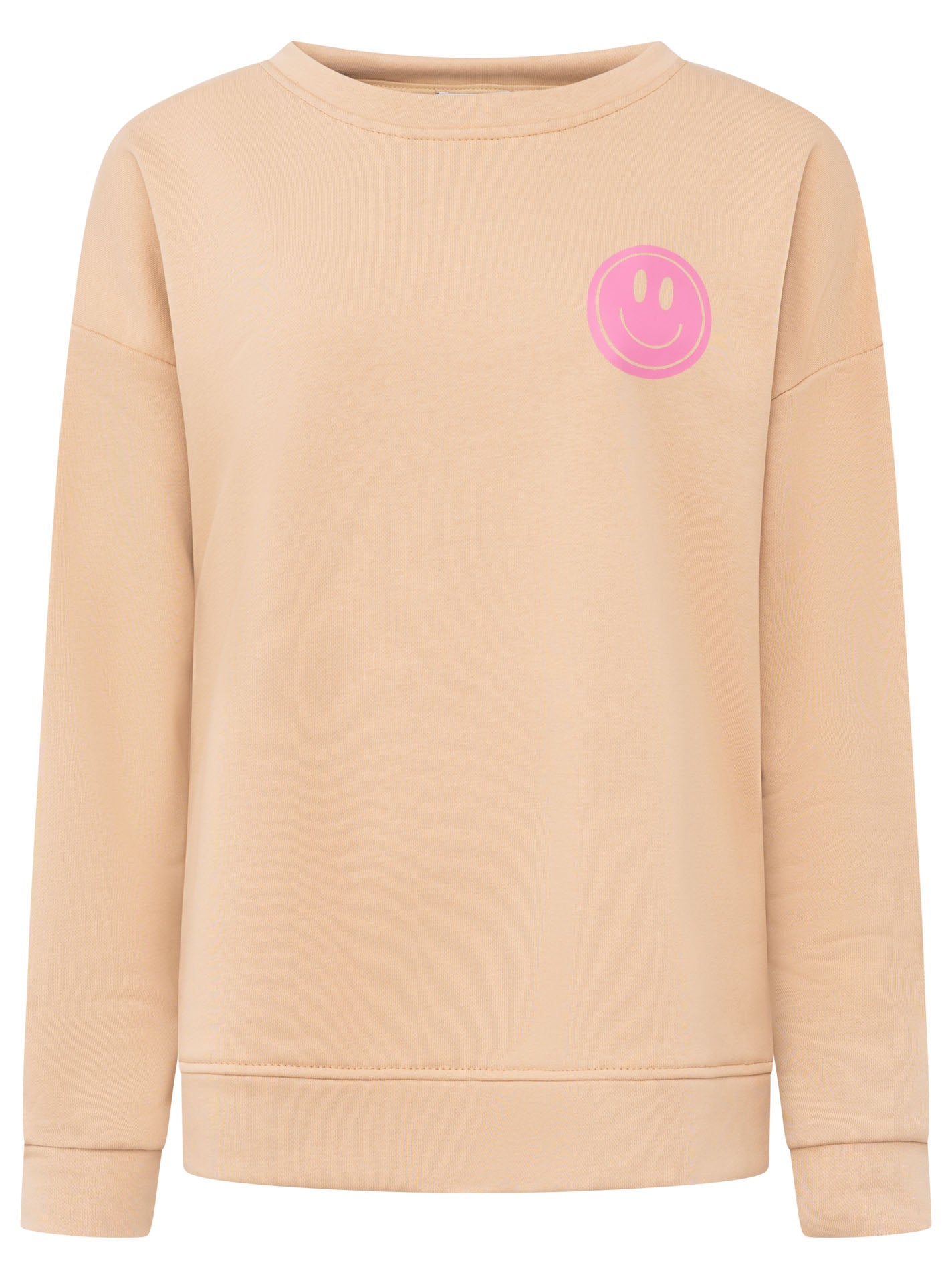 Zwillingsherz Pullover Big Smile in Beige – Hauptansicht