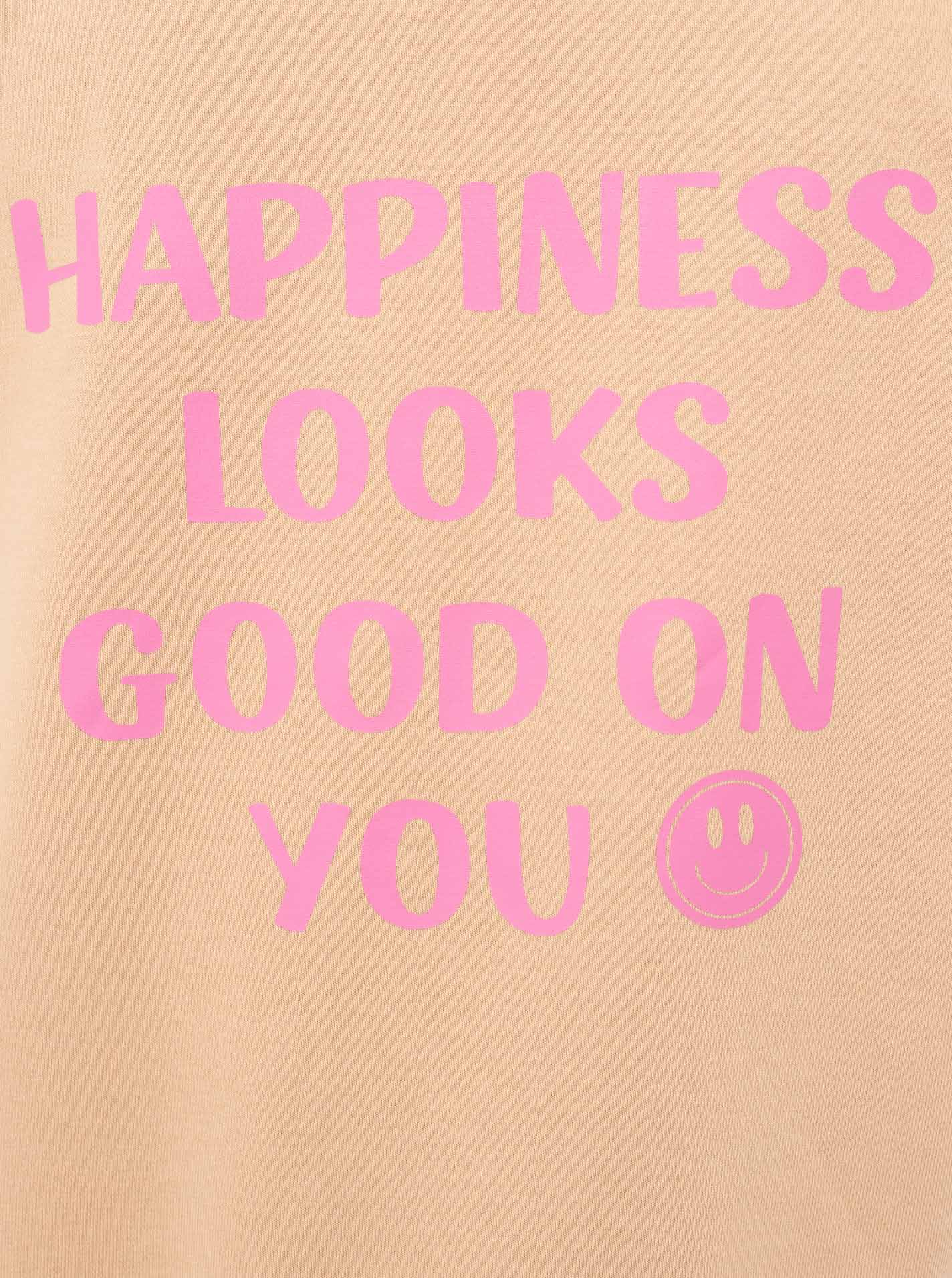 Zwillingsherz Pullover Big Smile in Beige – Detailansicht 2