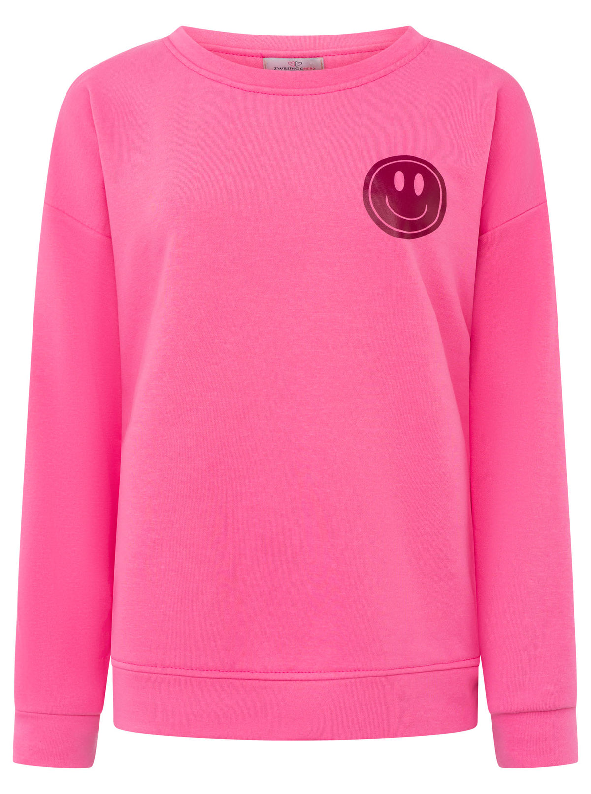 Zwillingsherz Pullover Big Smile in Pink – Hauptansicht