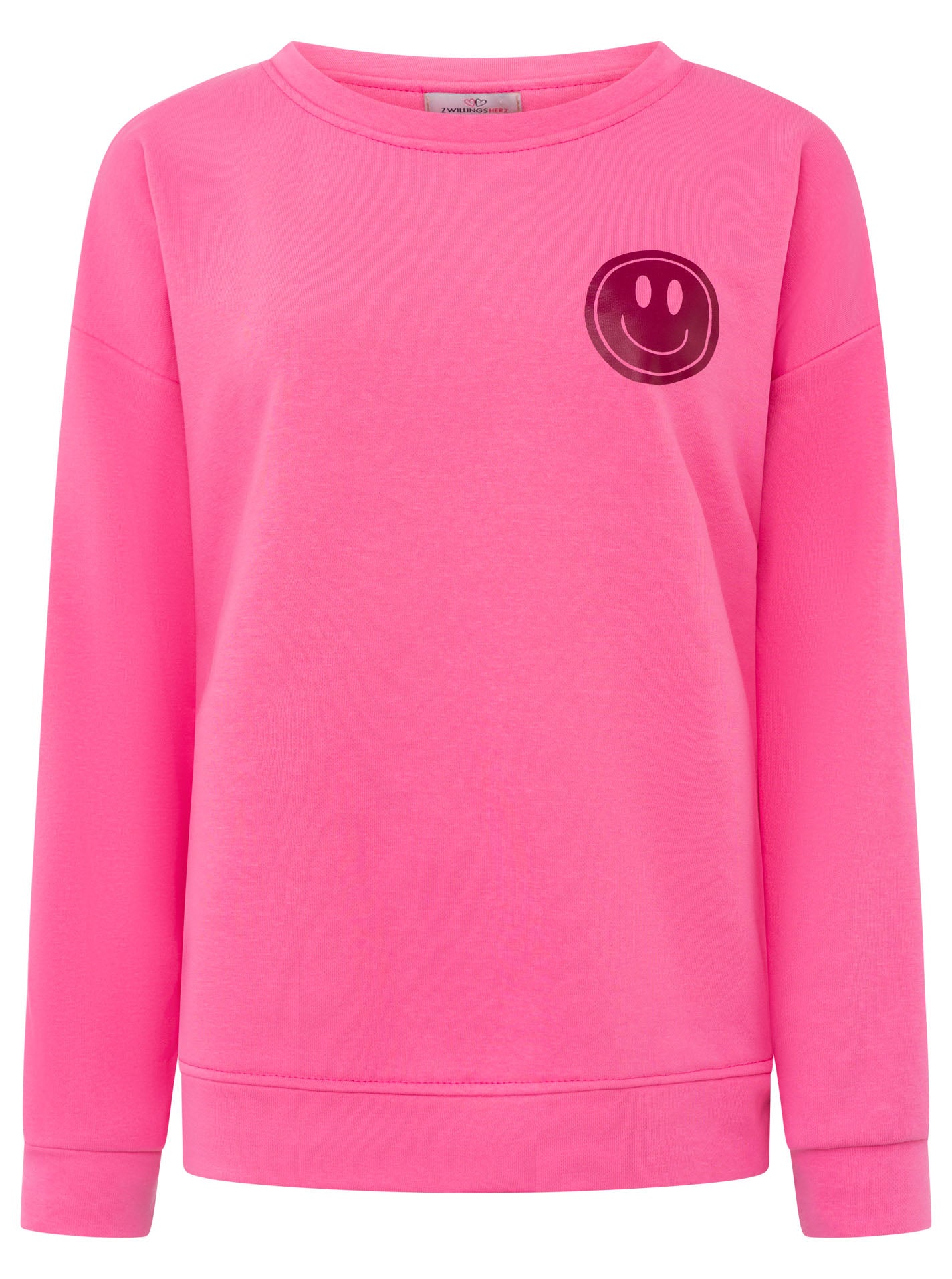 Zwillingsherz Pullover Big Smile in Pink – Hauptansicht