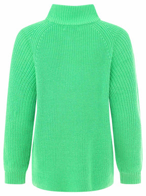 Zwillingsherz Pullover Rollkragen -  Grün