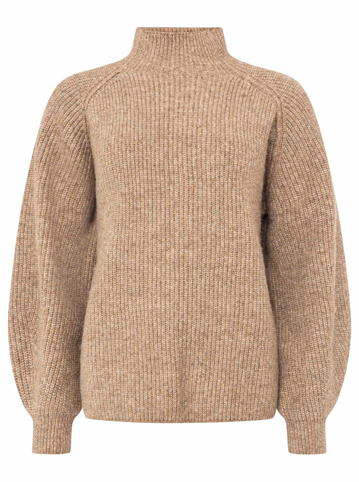 Zwillingsherz - Pullover Stehkragen - Beige