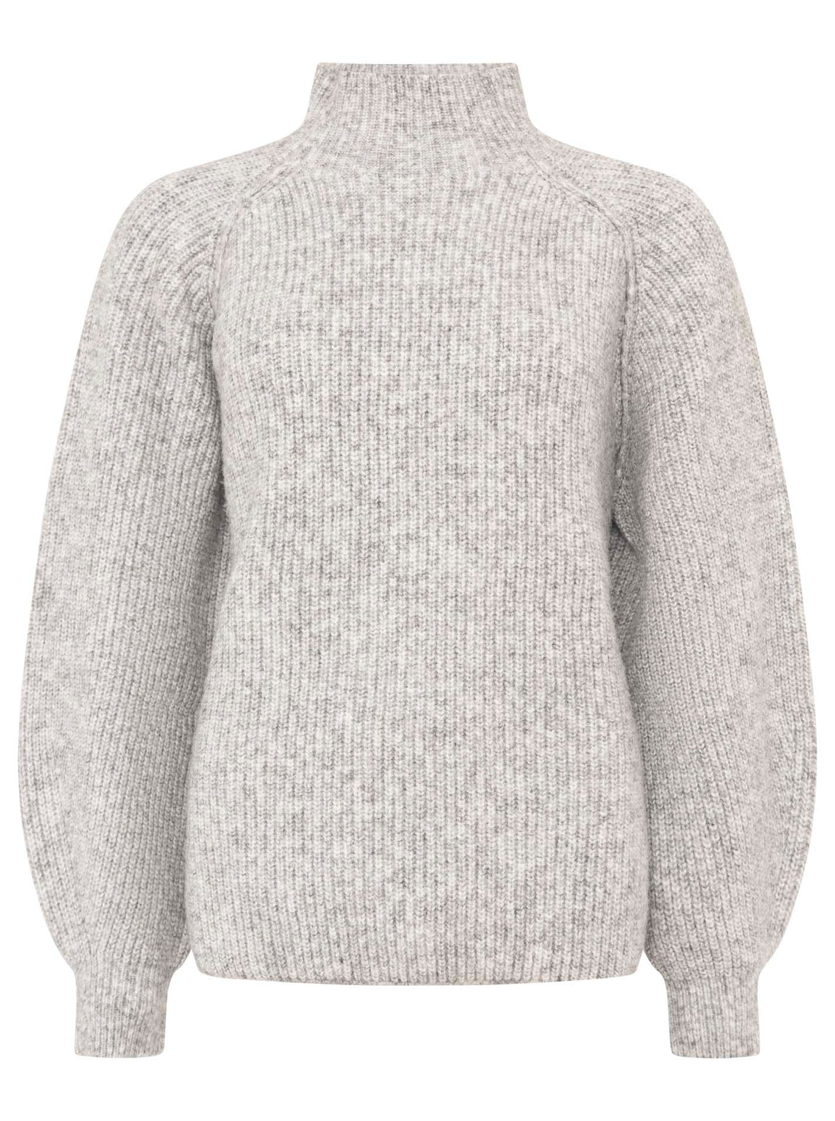 Zwillingsherz - Pullover Stehkragen - Grau