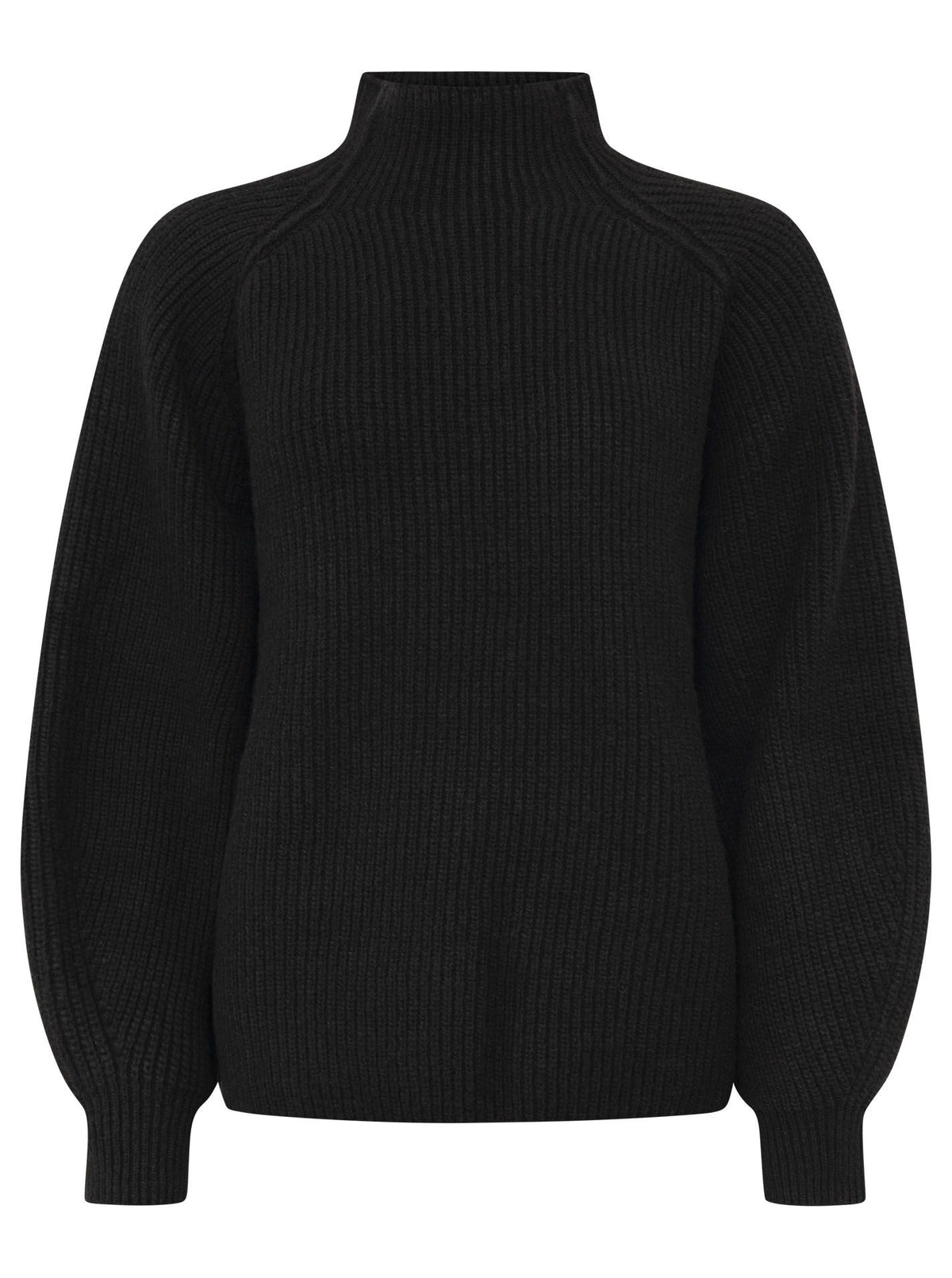 Zwillingsherz - Pullover Stehkragen - Schwarz