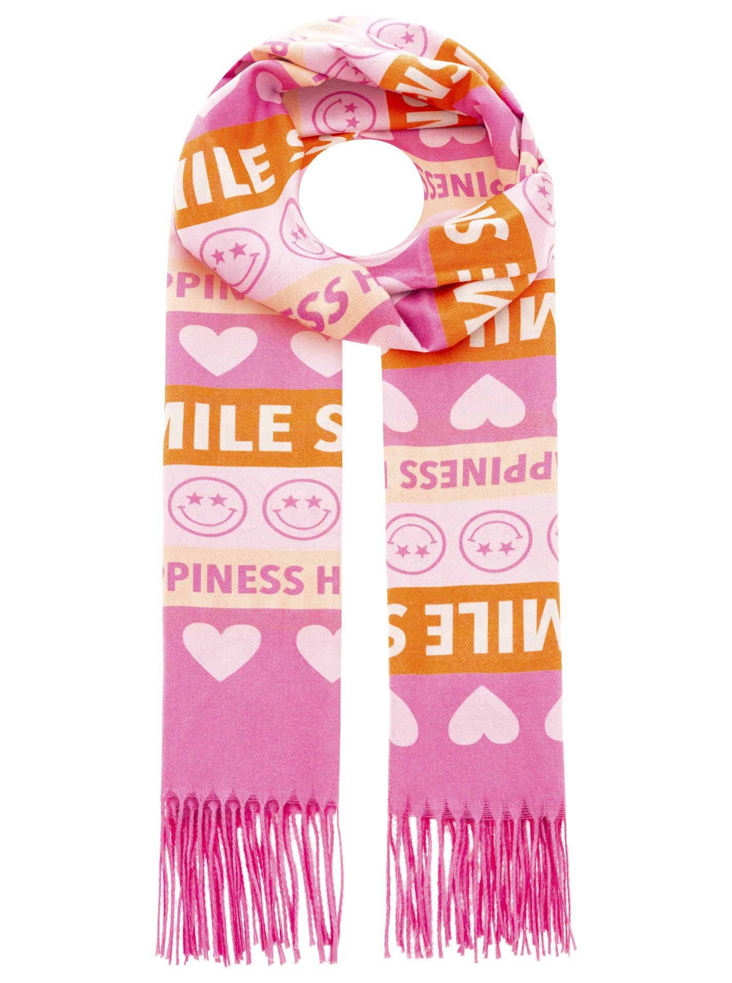 Zwillingsherz - Schal Smile Happiness - Pink