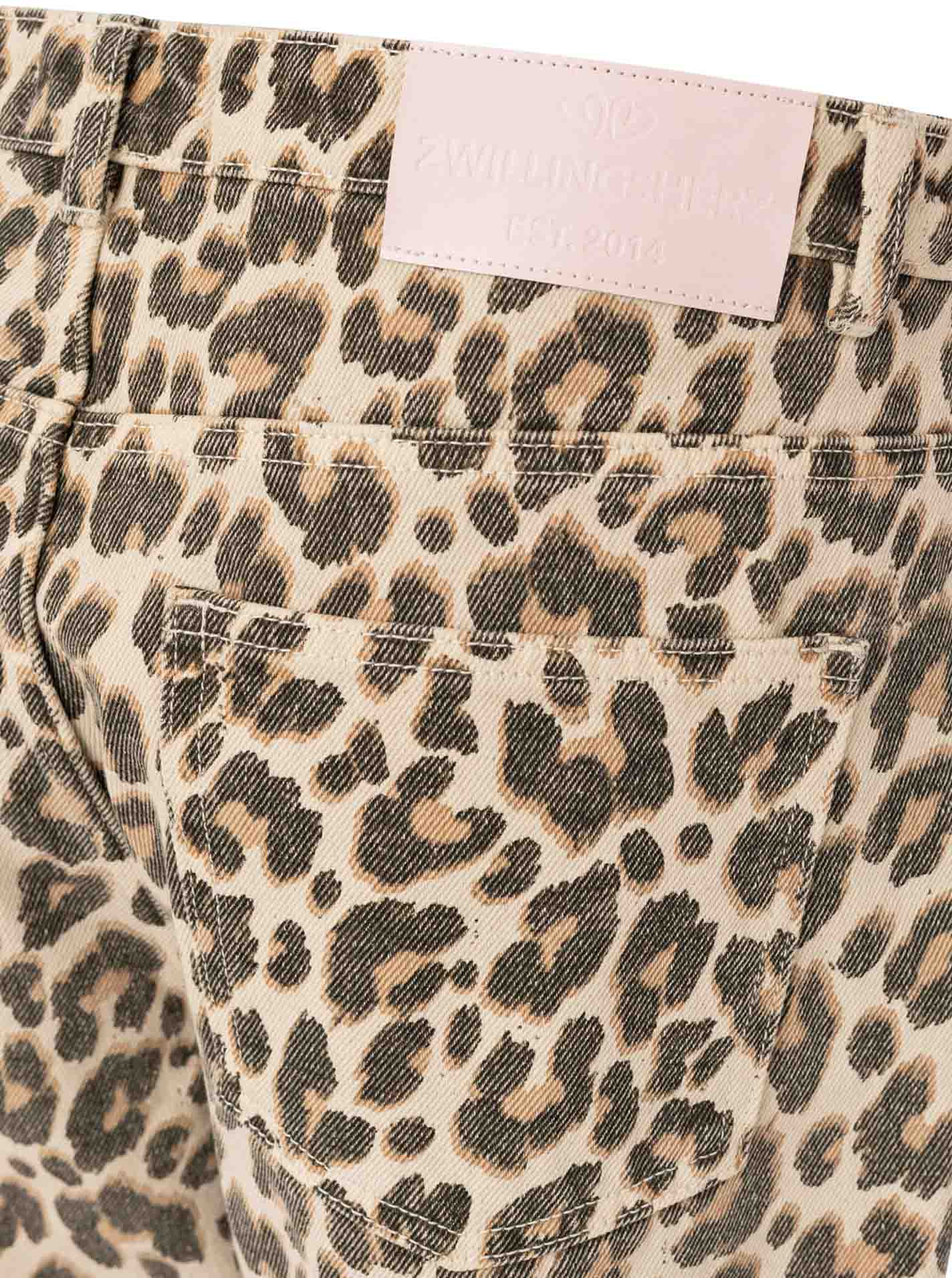 Zwillingsherz Straight Leg Jeans Leo Love Beige – Ansicht 5
