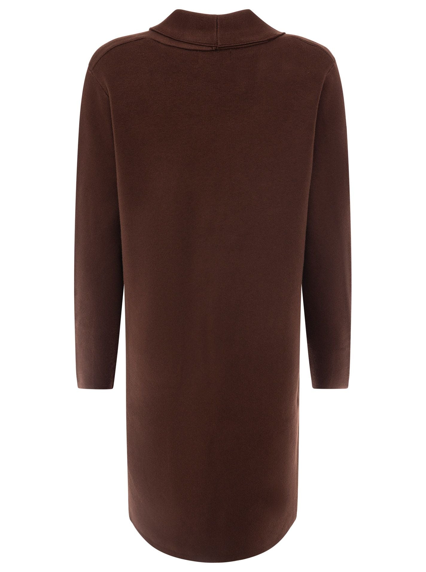 Zwillingsherz Strickjacke Schalkragen "Jessy" - Braun