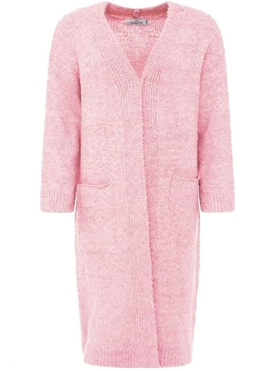 Zwillingsherz - Weiche Strickjacke mit Wolle - Rosa