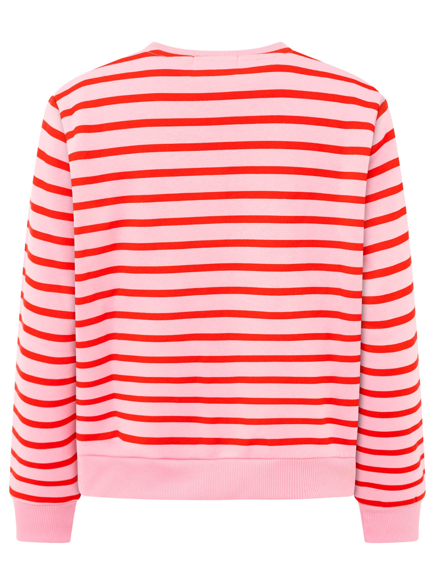 Zwillingsherz Sweatshirt Love is all we need in Rosa – Rückansicht
