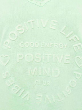 Zwillingsherz -  Sweatshirt "Positive Mind" - Mintgrün