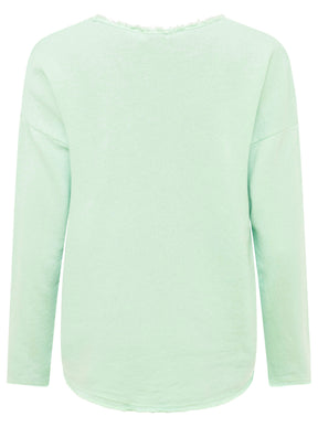 Zwillingsherz -  Sweatshirt "Positive Mind" - Mintgrün