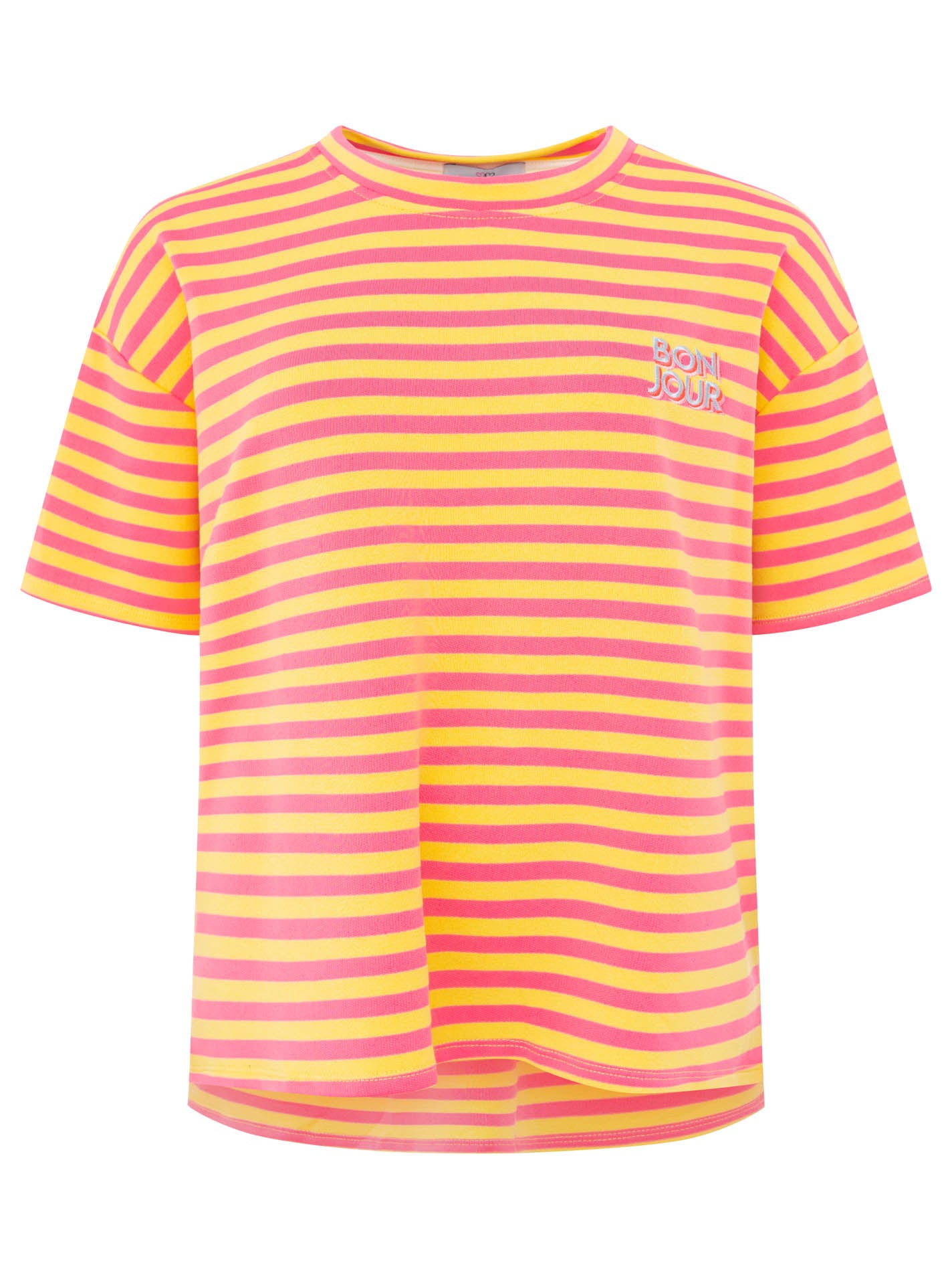 Zwillingsherz - Sweat T-Shirt "Bonjour" - Orange