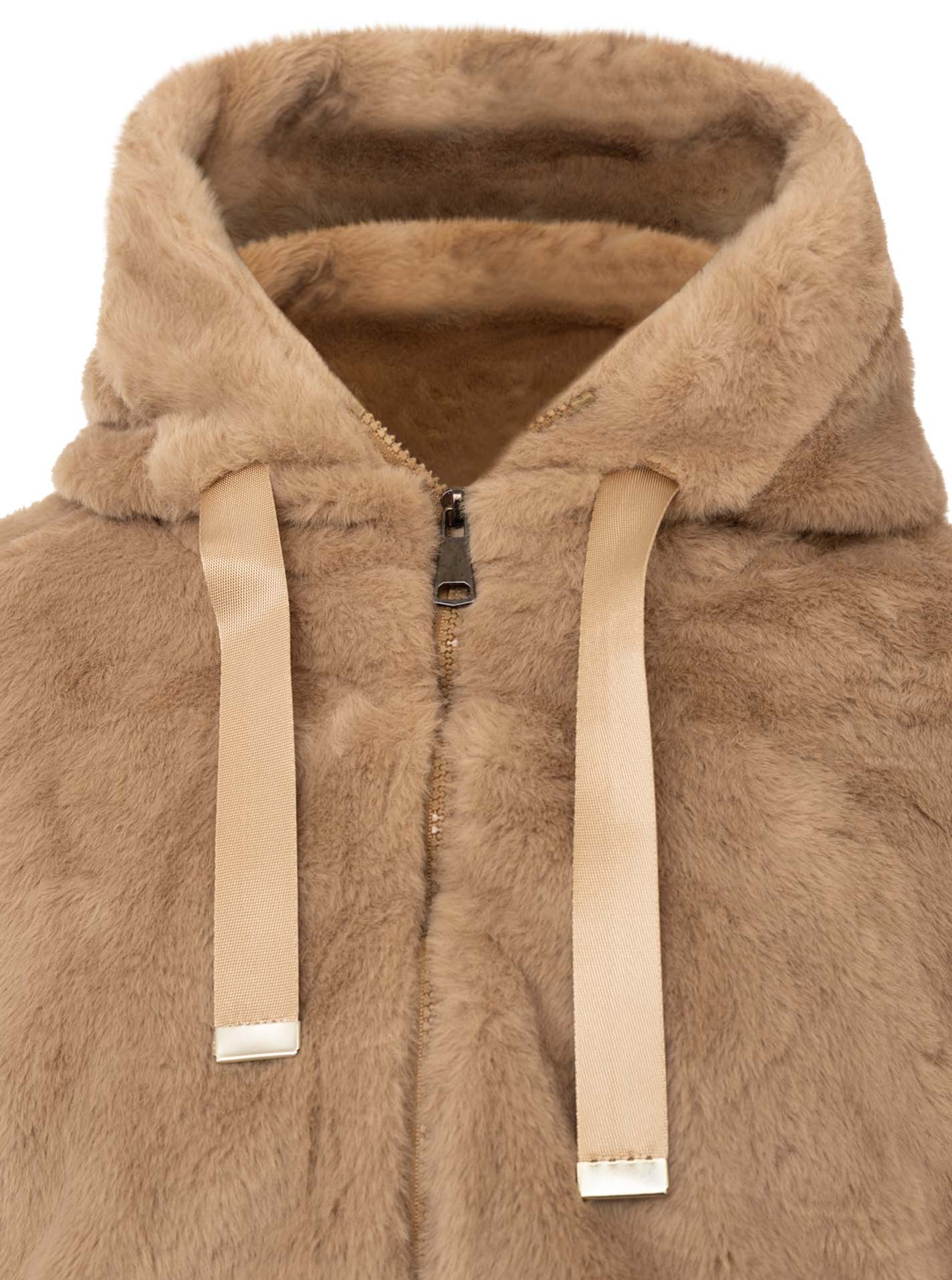 Zwillingsherz Teddy Kuscheljacke - Taupe