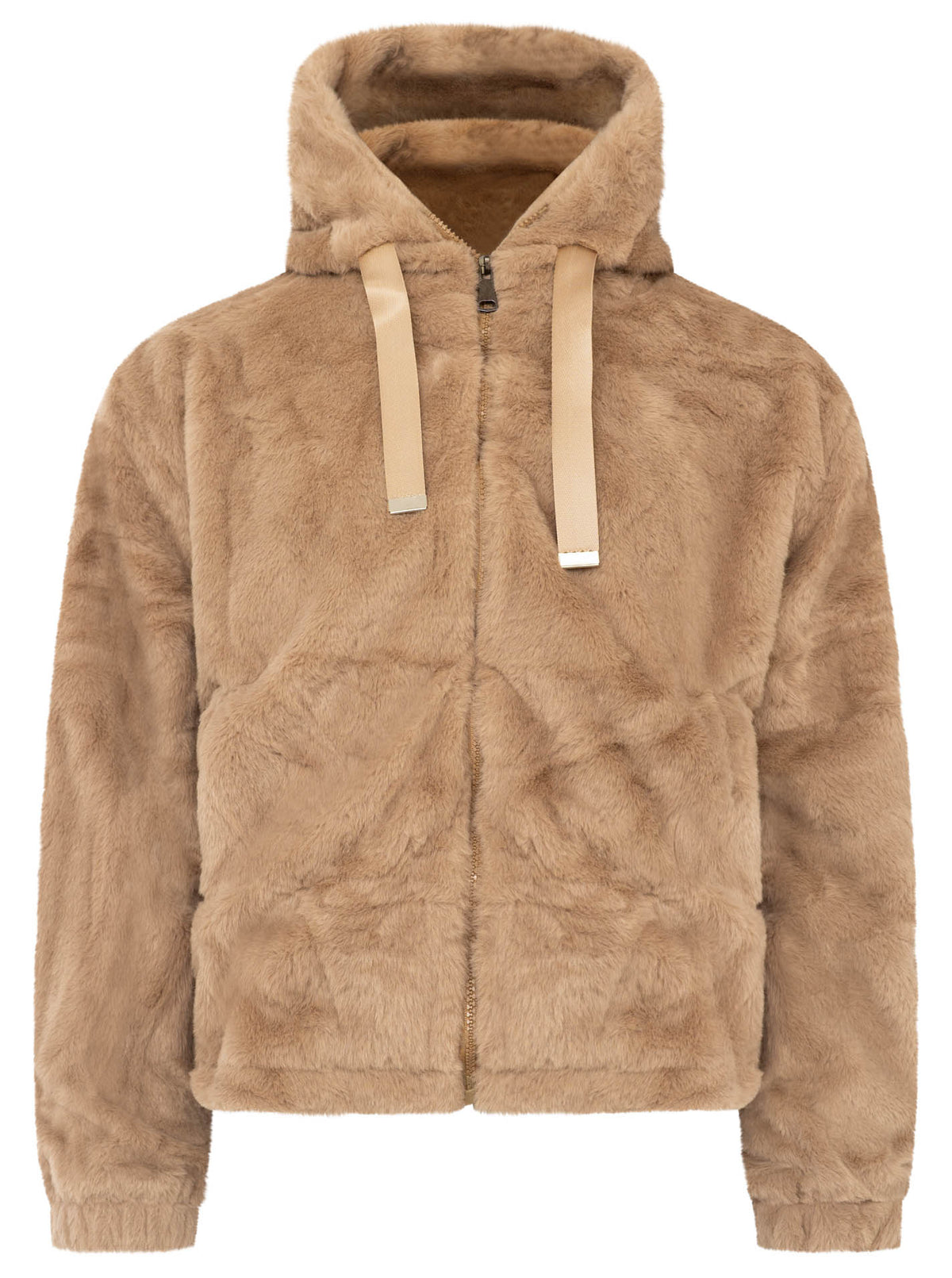 Zwillingsherz Teddy Kuscheljacke - Taupe