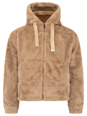 Zwillingsherz Teddy Kuscheljacke - Taupe