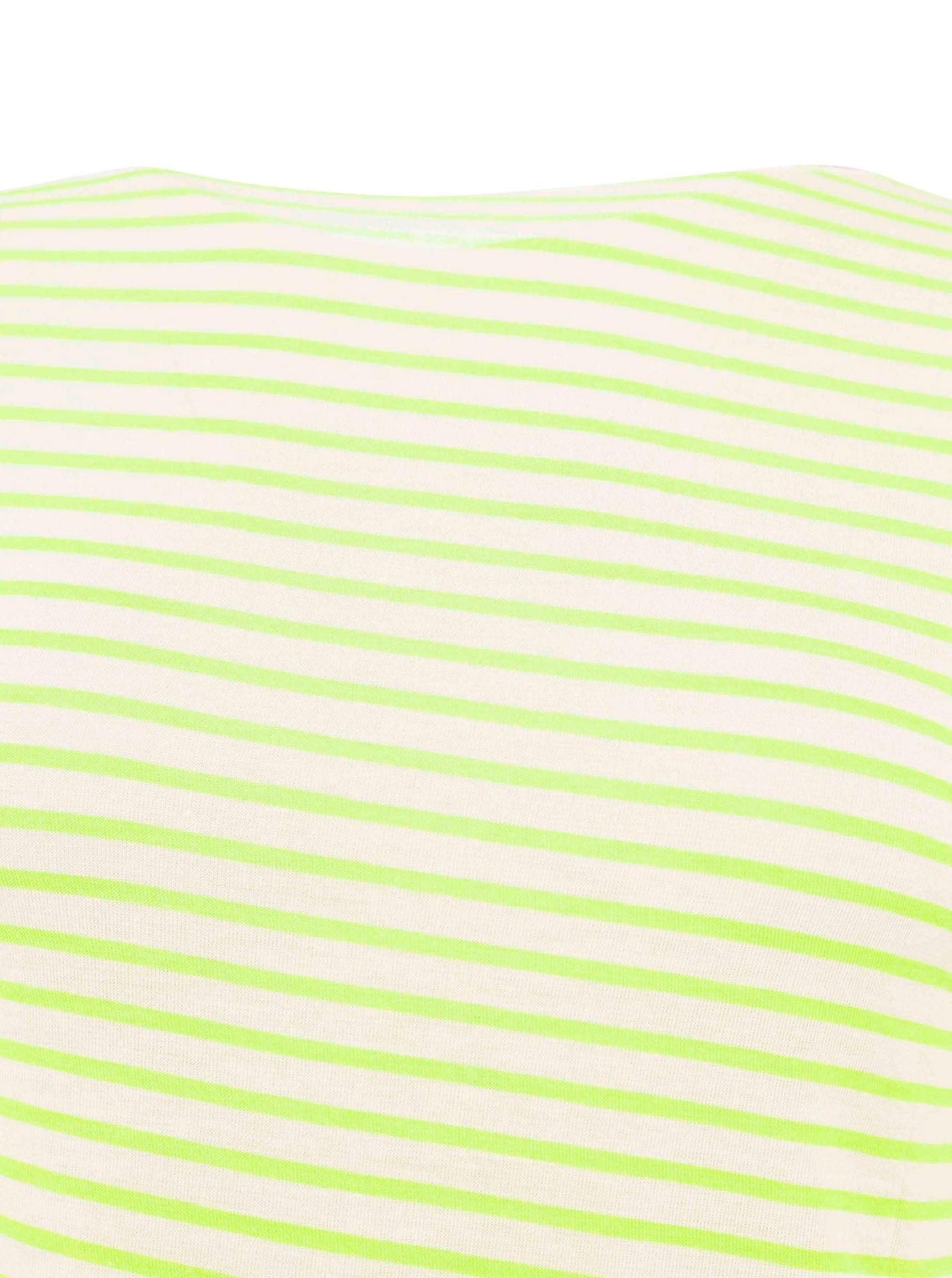 Zwillingsherz Langarm Unterziehshirt Cashmere Mix Streifen Hellgrün – Ansicht 1