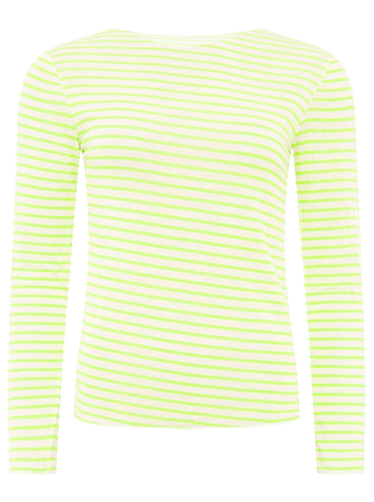 Zwillingsherz Langarm Unterziehshirt Cashmere Mix Streifen Hellgrün – Ansicht 2