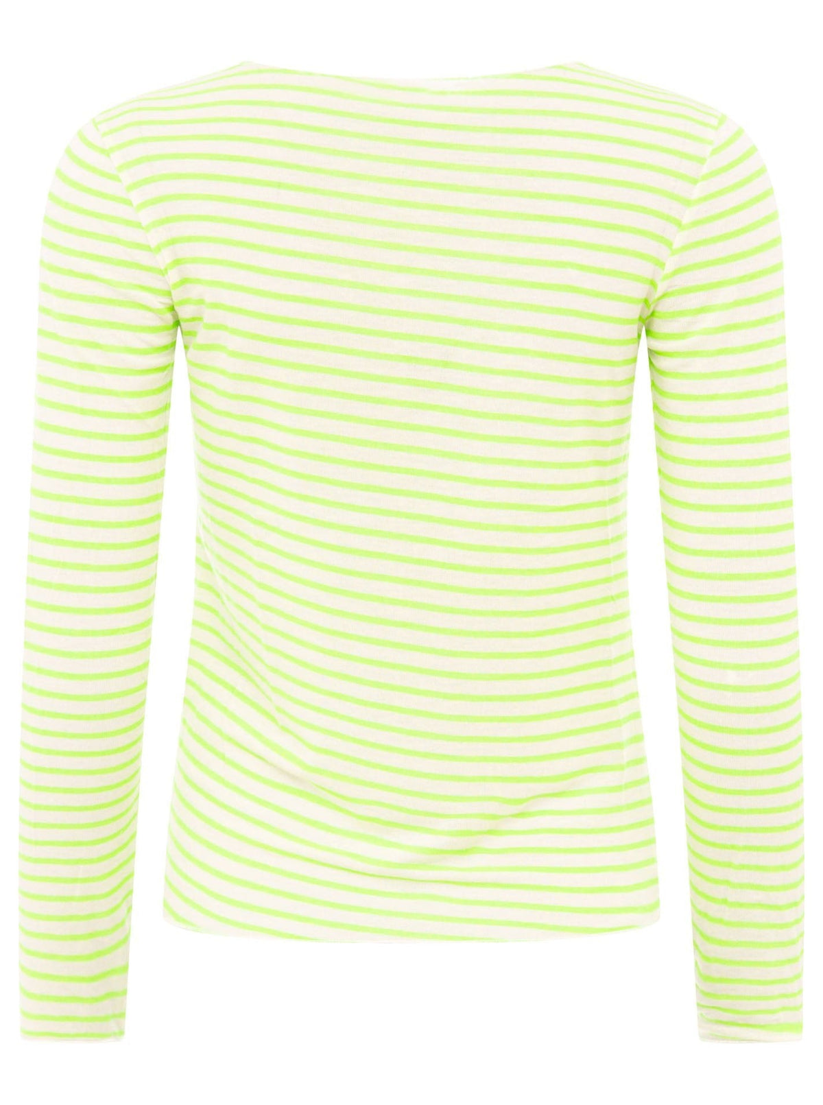 Zwillingsherz Langarm Unterziehshirt Cashmere Mix Streifen Hellgrün – Ansicht 3