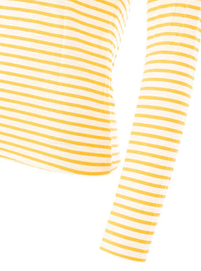 Zwillingsherz Langarm Unterziehshirt Cashmere Mix Streifen Orange – Ansicht 3