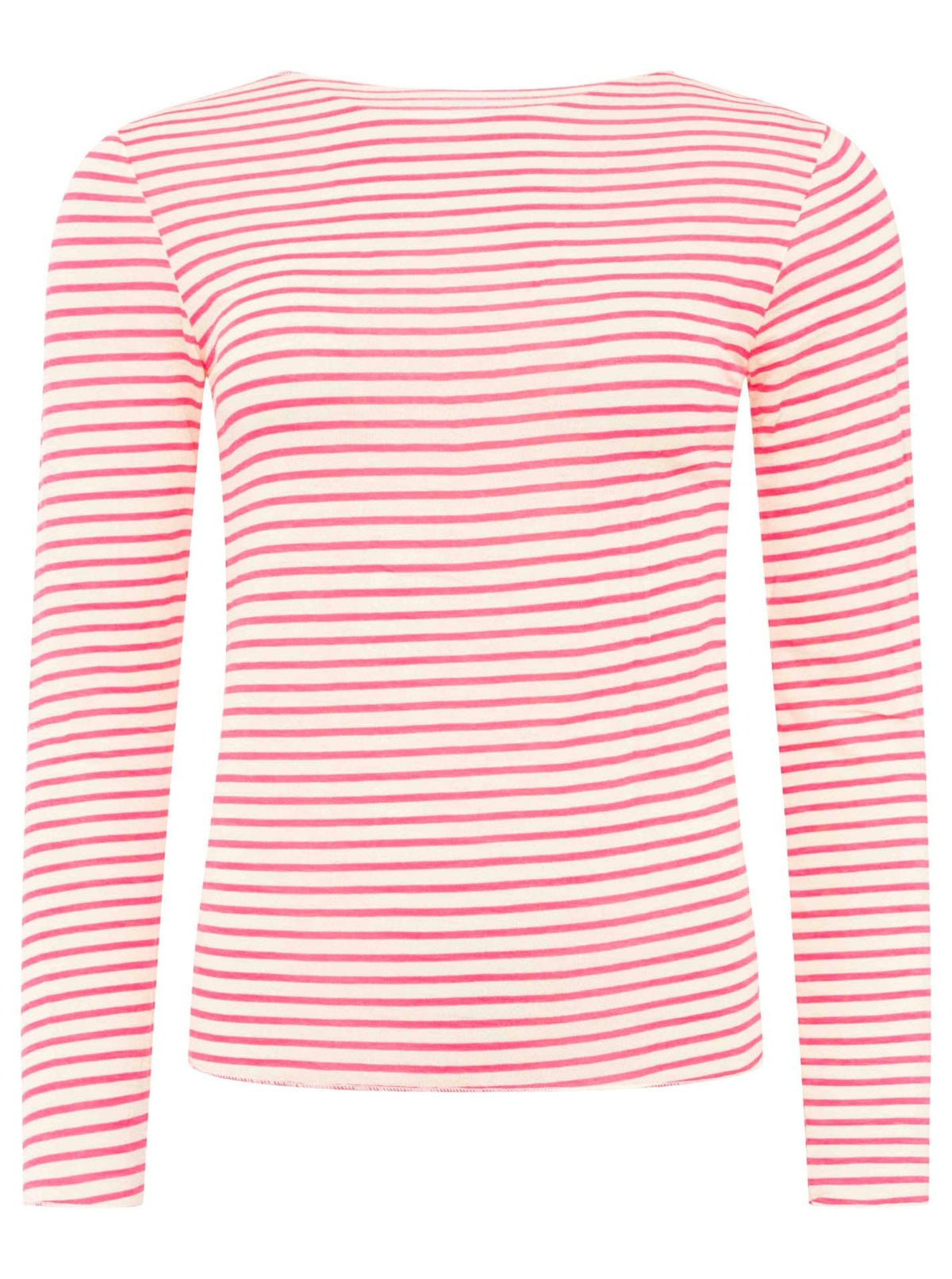 Zwillingsherz Langarm Unterziehshirt Cashmere Mix Streifen Pink – Ansicht 1