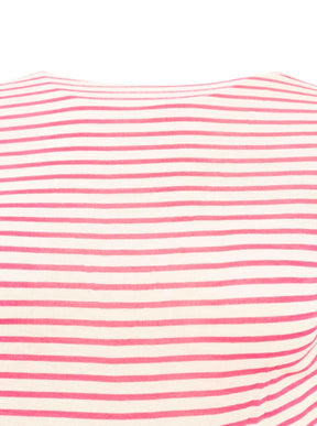 Zwillingsherz Langarm Unterziehshirt Cashmere Mix Streifen Pink – Ansicht 3