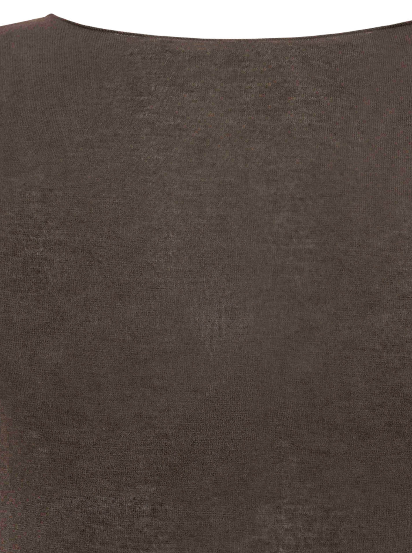 Zwillingsherz Langarm Unterziehshirt Cashmere Mix Uni Braun – Ansicht 1