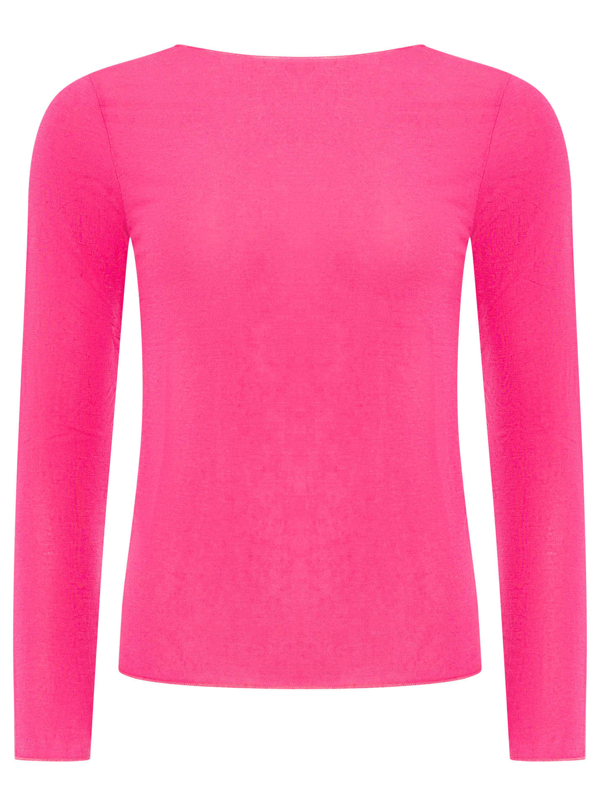 Zwillingsherz Langarm Unterziehshirt Cashmere Mix Uni Pink – Ansicht 1