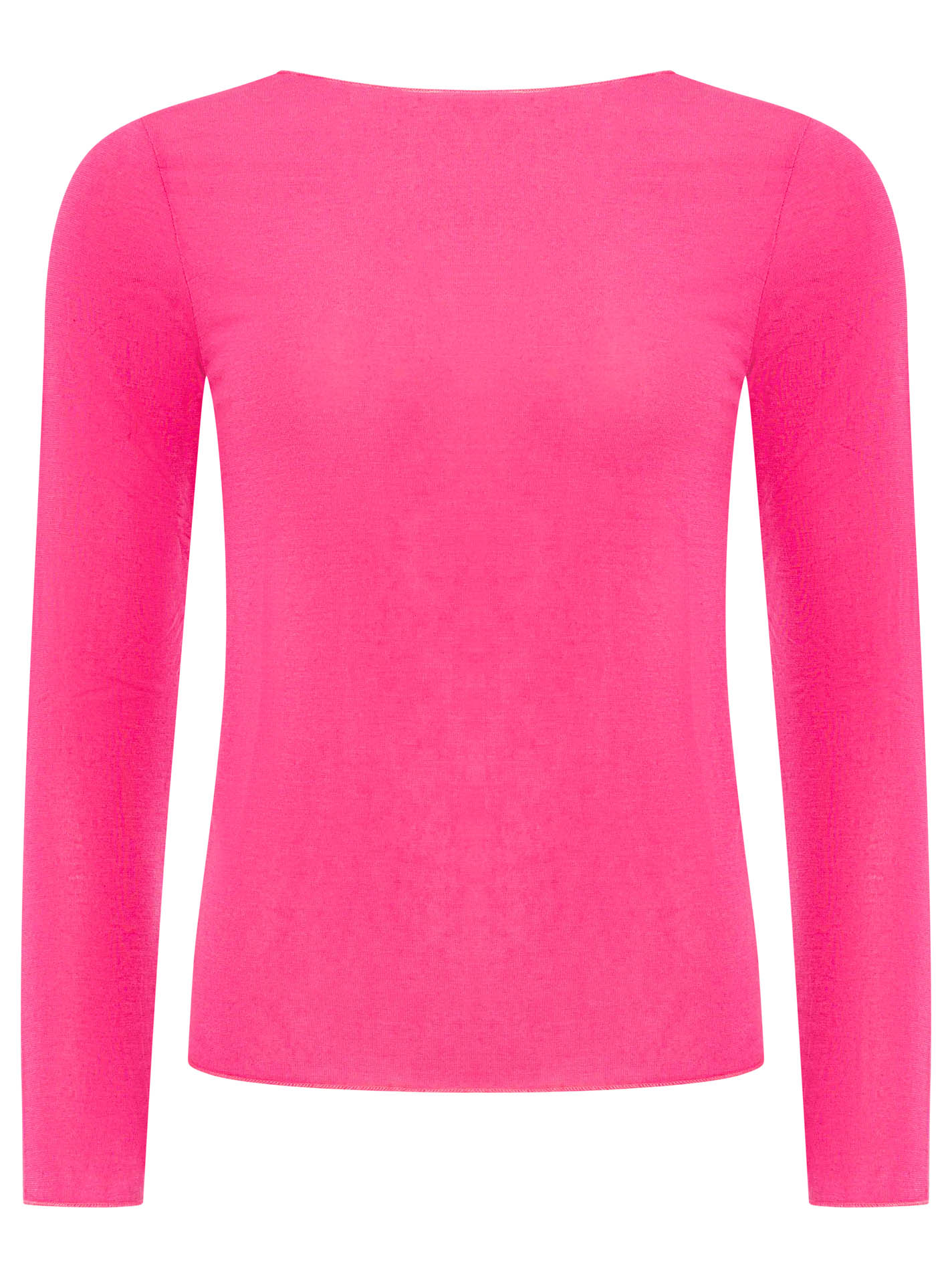Zwillingsherz Langarm Unterziehshirt Cashmere Mix Uni Pink – Ansicht 1