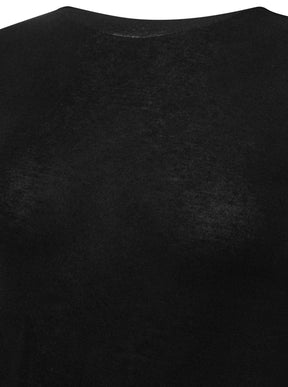 Zwillingsherz Langarm Unterziehshirt Cashmere Mix Uni Schwarz – Ansicht 1