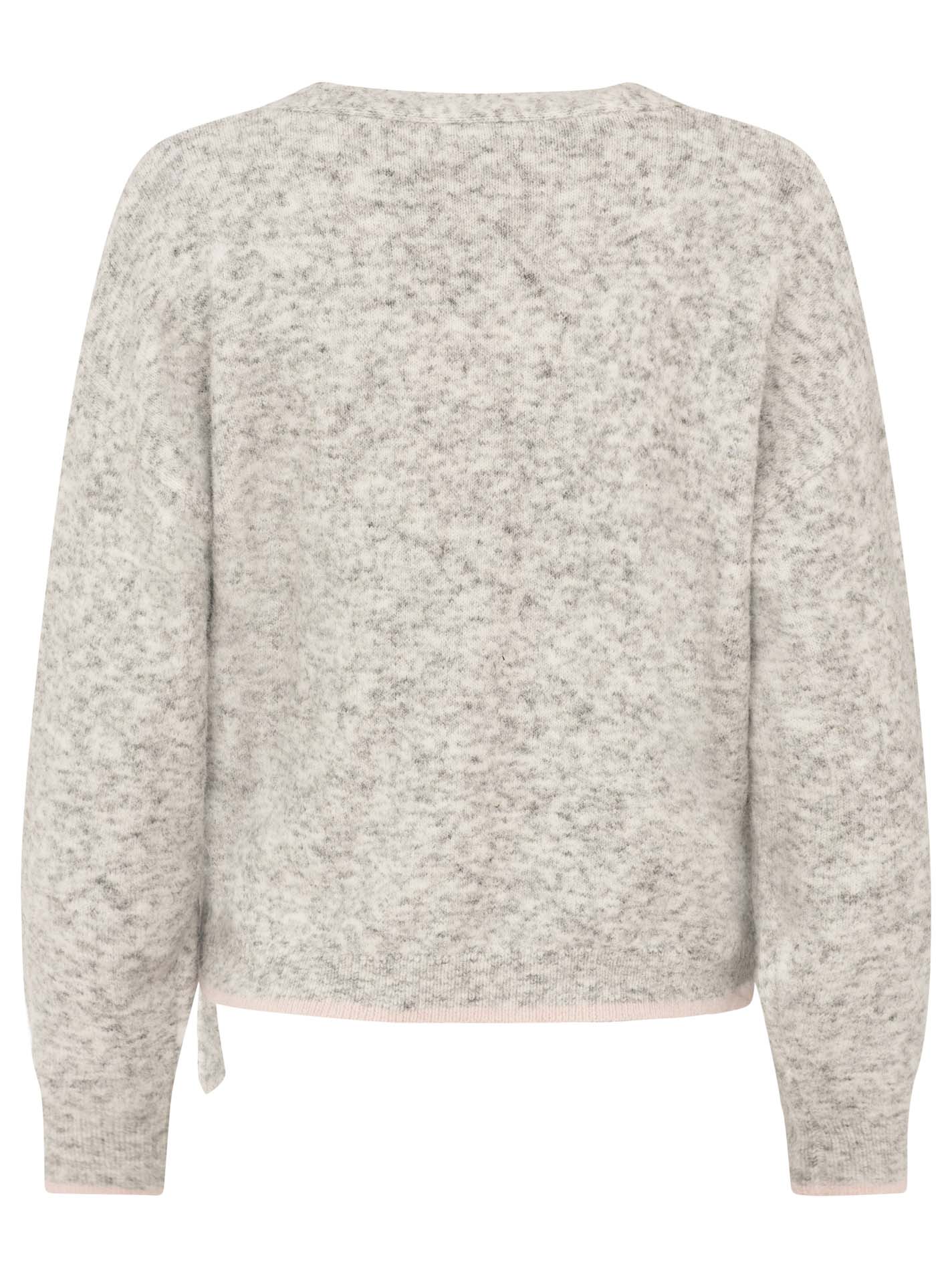 Zwillingsherz Wickelcardigan Love to Lounge Hellgrau – Ansicht 6