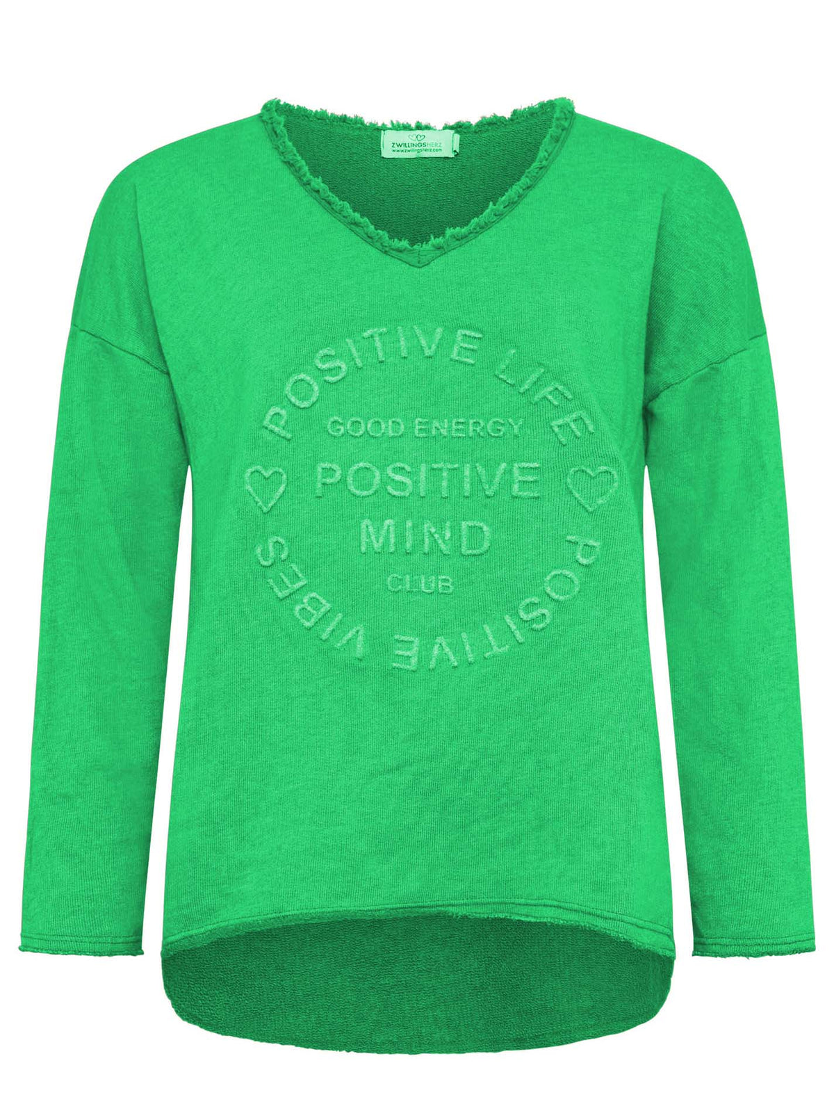 Zwillingsherz -  Sweatshirt "Positive Mind" - Lime