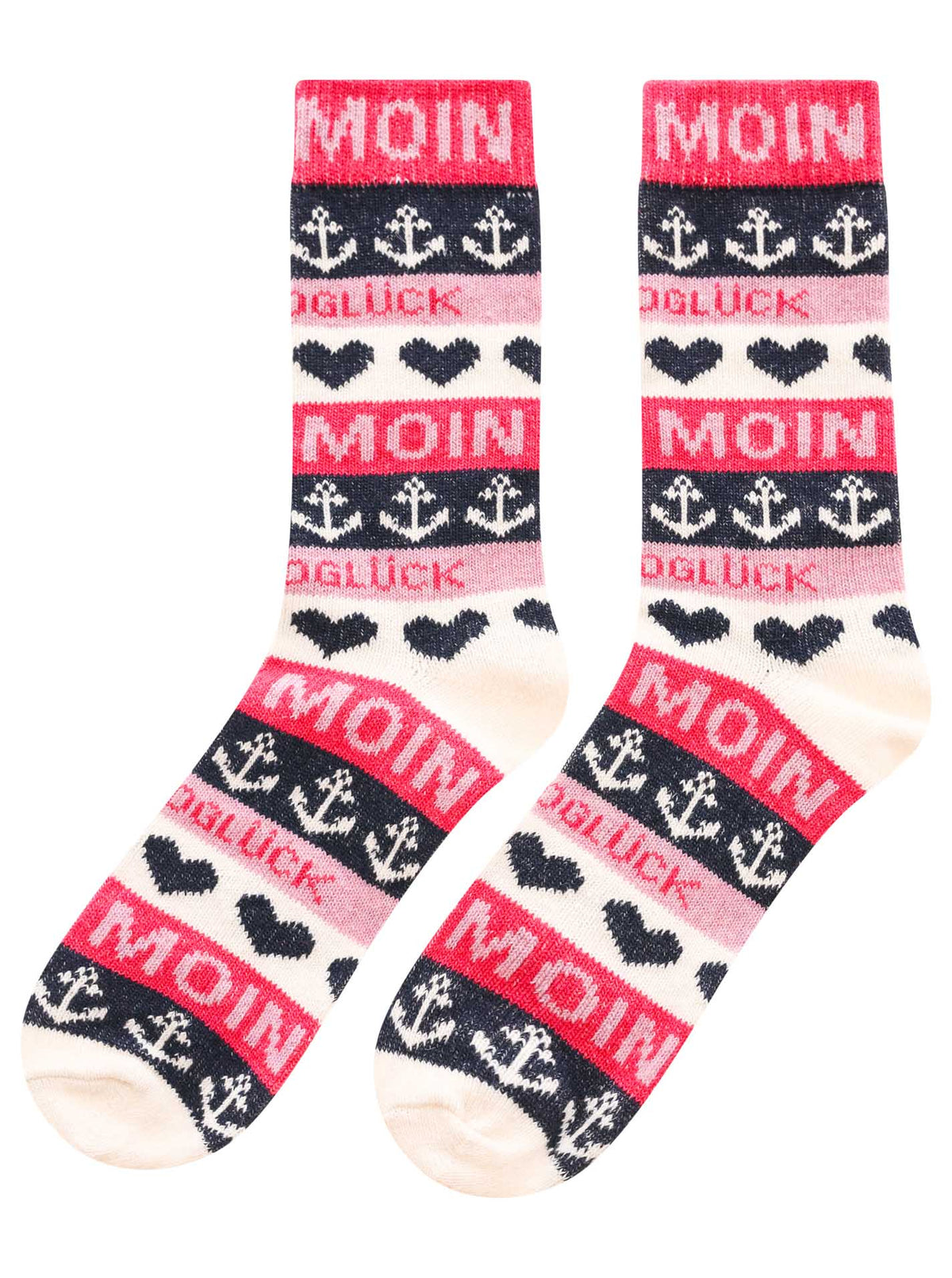 Zwillingsherz - Kuschelsocken Moin - Pink/Blau (4 Paar)