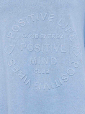 Zwillingsherz -  Sweatshirt "Positive Mind" - Hellblau