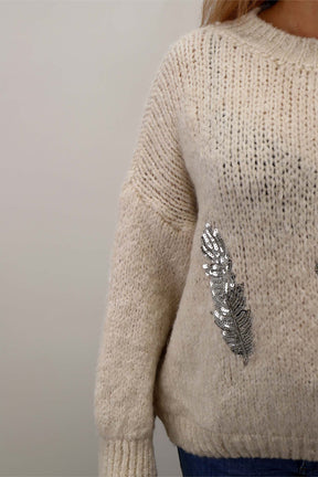 Pullover "Feder" - Beige