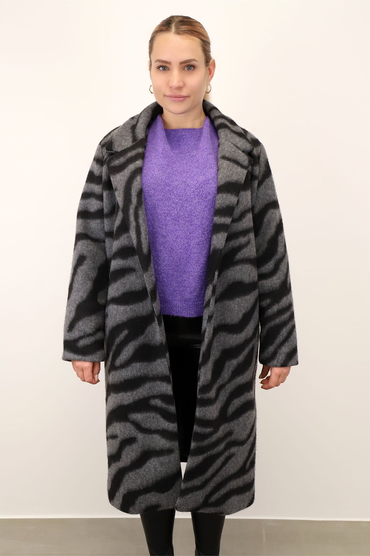 Mantel "Zebra" - Schwarz