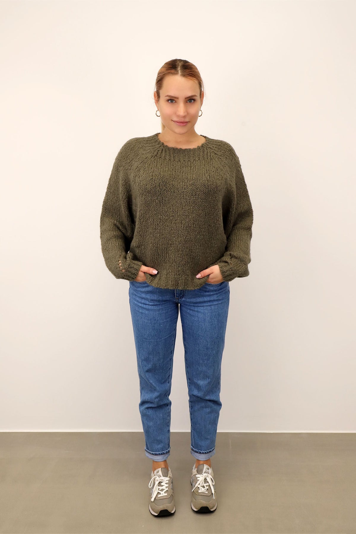 Pullover kurz "Vintage" - Khaki