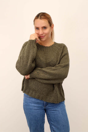 Pullover kurz "Vintage" - Khaki
