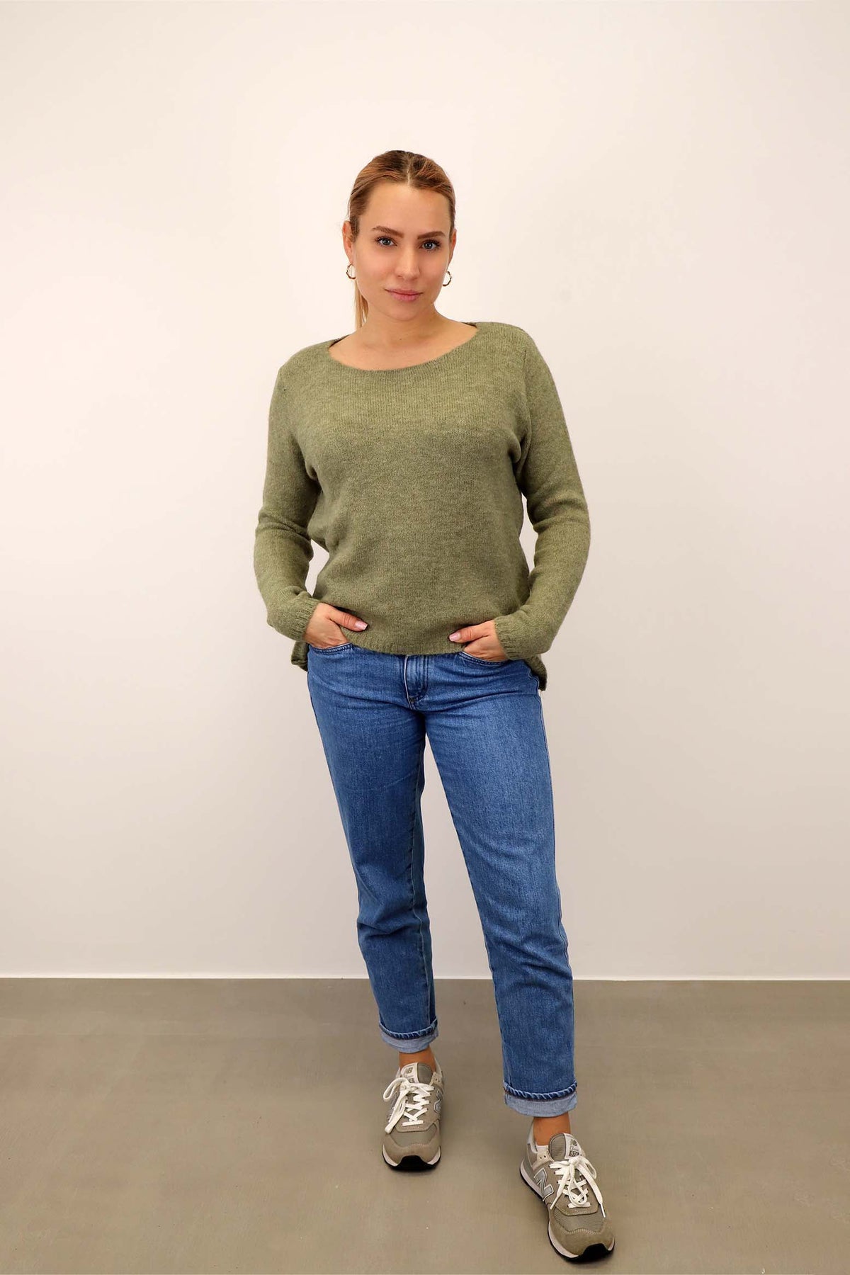 Pullover "Rundhals" - Salbei