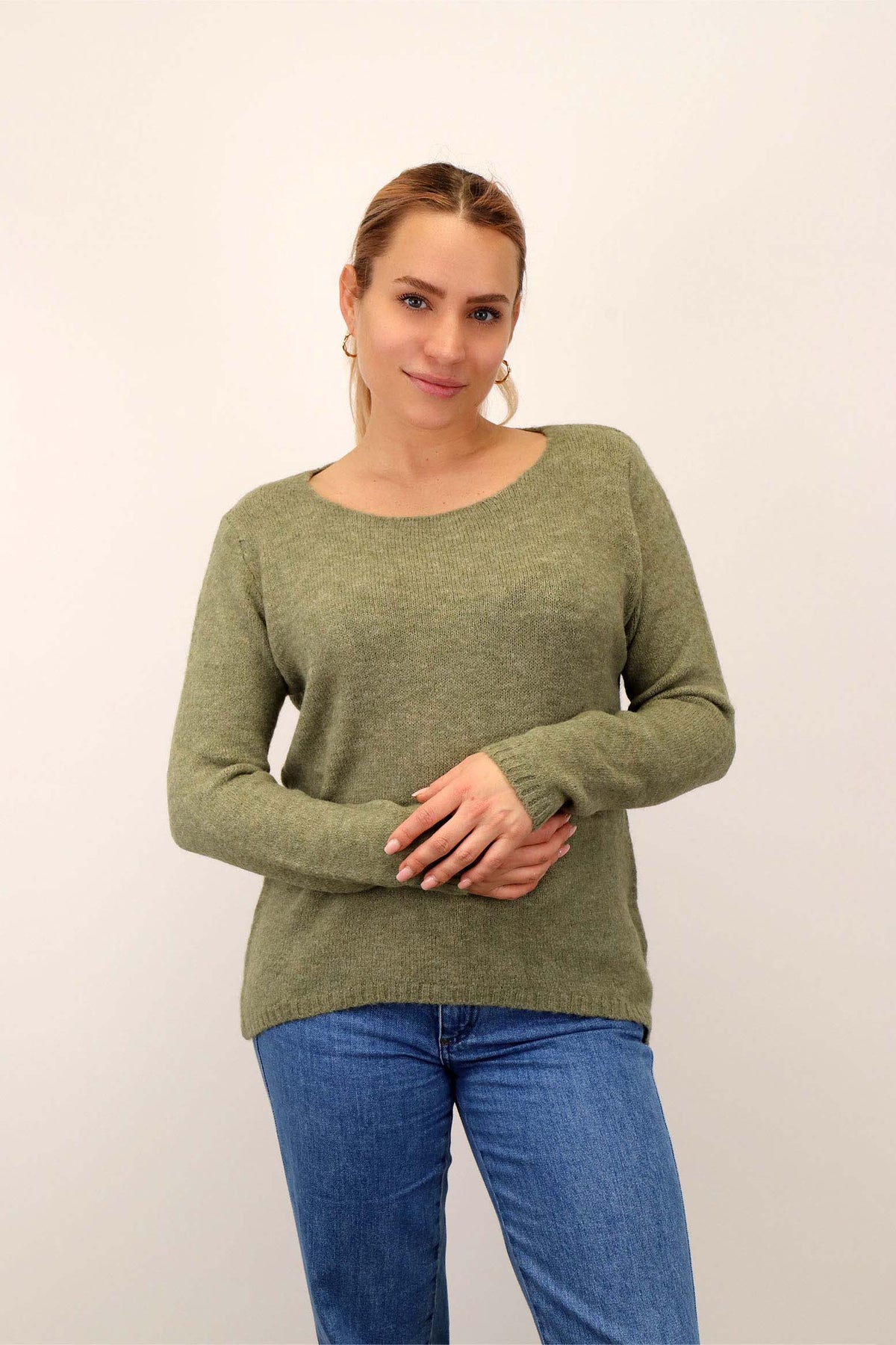 Pullover "Rundhals" - Salbei