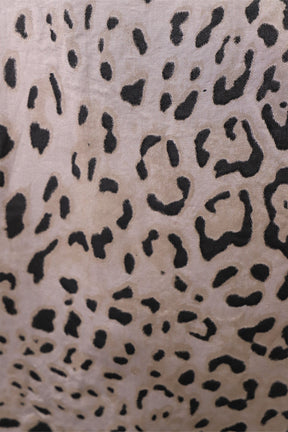 Seiden-Shirt mit Leo Print - Taupe