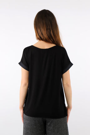 Seiden-Shirt Schwarz