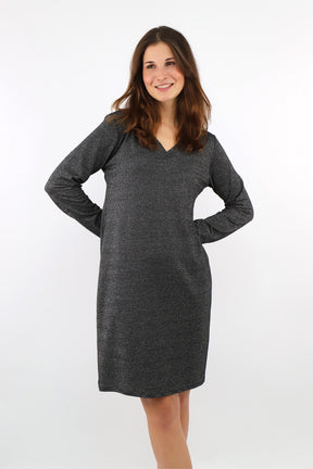 Festliches Lurex Kleid - Schwarz
