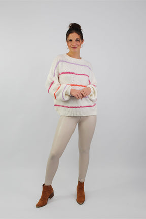 Vegane Leder Leggings - Creme