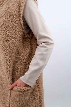 Weste "Teddy" - Beige