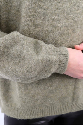 Pullover mit aufgesetzter Naht - Salbei
