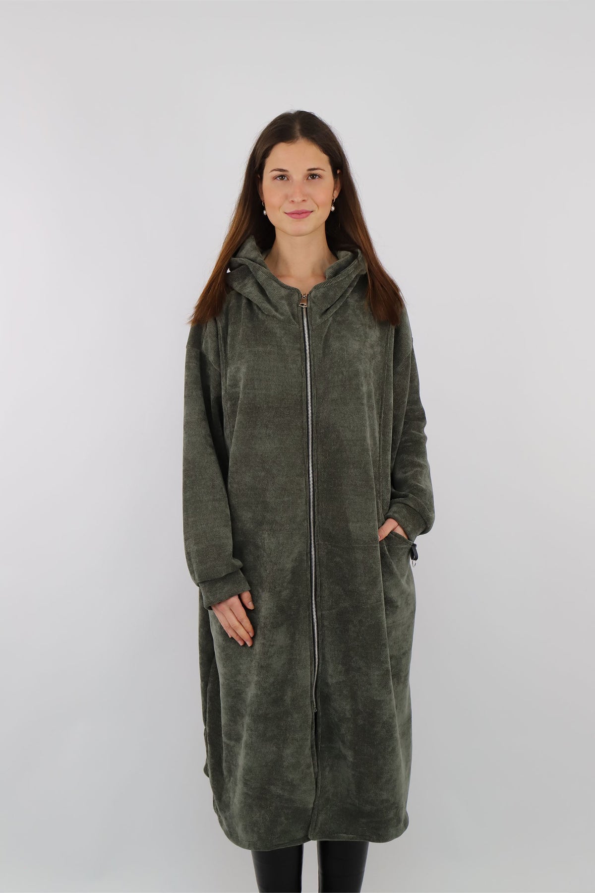 Kord-Mantel "Love & Peace" - Khaki