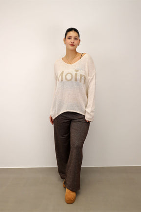 Pullover "Moin" - Creme